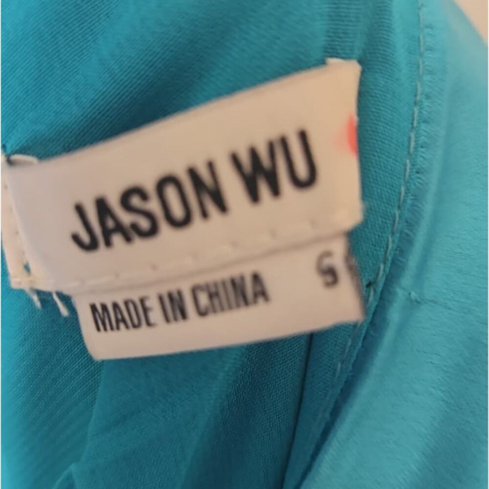 Jason Wu V-Neck Sleeveless Midi Dress – Turquoise – Size S - Picture 4 of 4